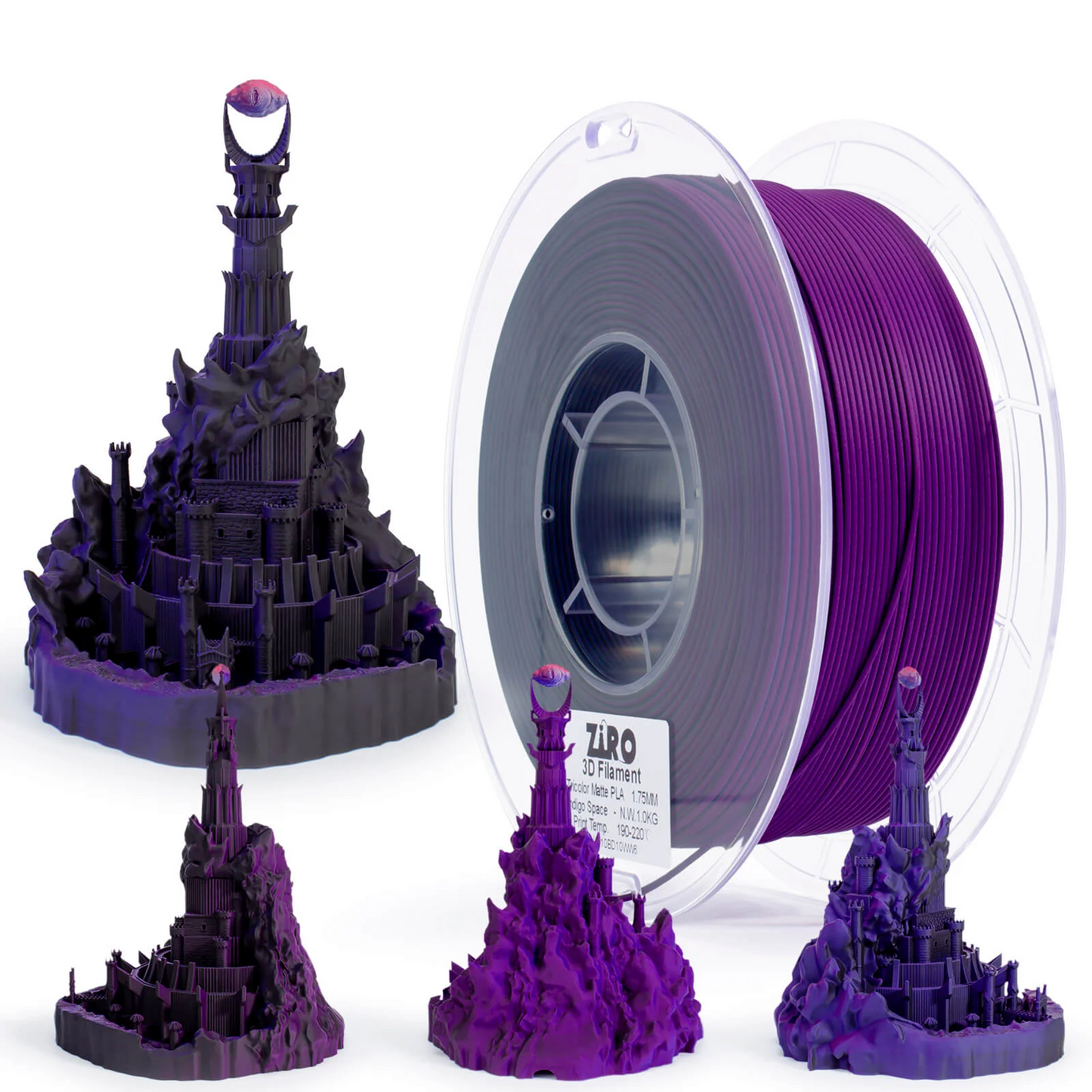Ziro3D Tri-Color Matte PLA Filament