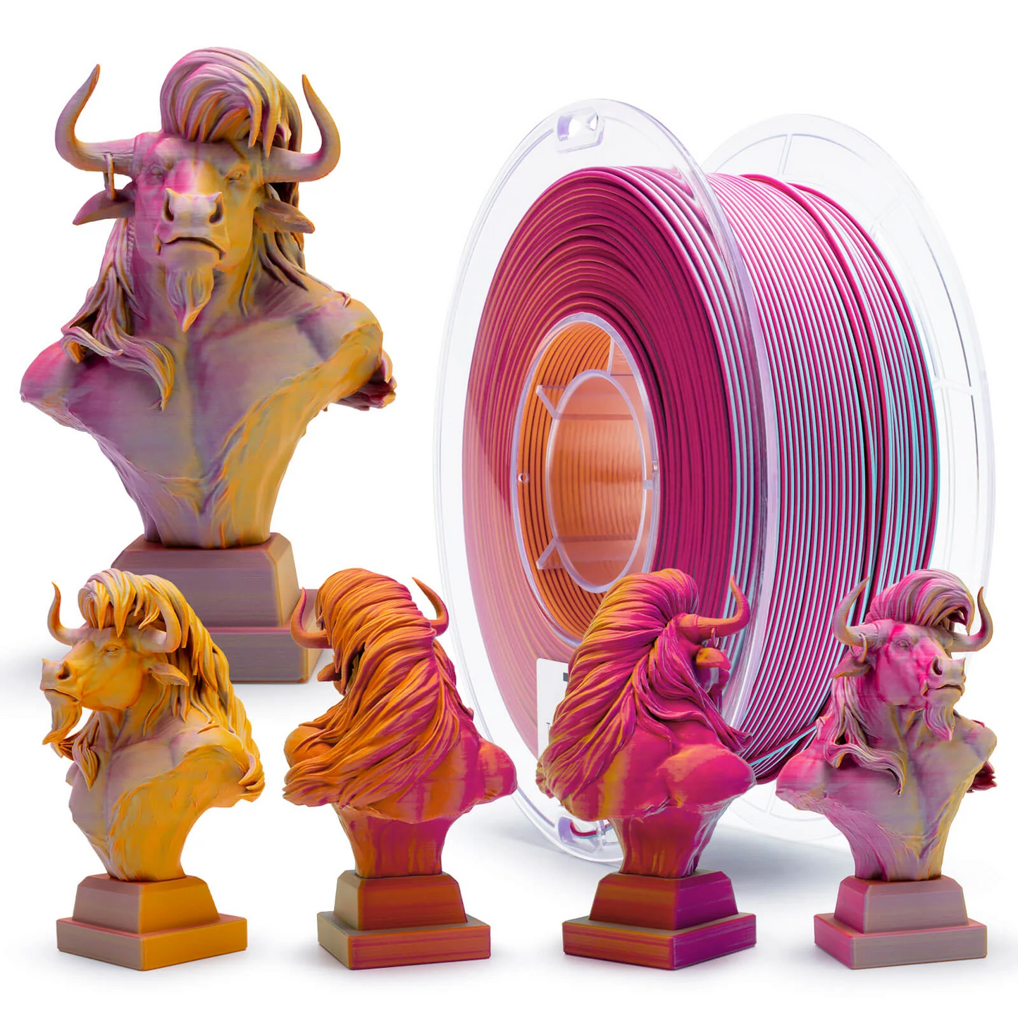Ziro3D Tri-Color Matte PLA Filament
