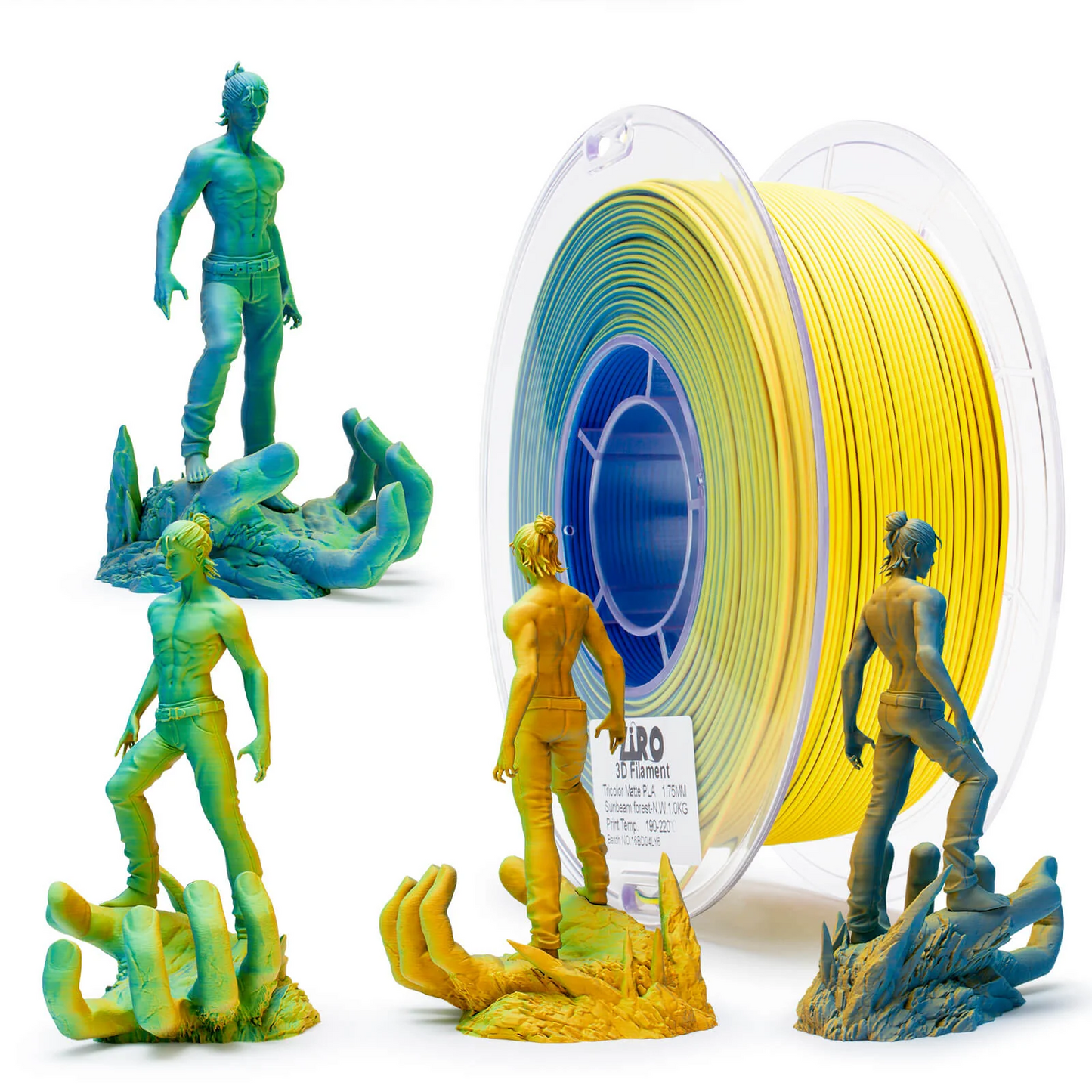 Ziro3D Tri-Color Matte PLA Filament